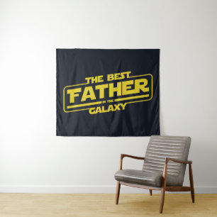 The Best Father In The Galaxy Fathers Day Gift Tapestry