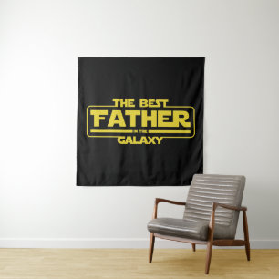 The Best Father In The Galaxy Fathers Day Gift Tapestry