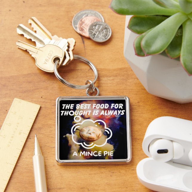 The Best Food For Thought - A Mince Pie Keychain (Desk)