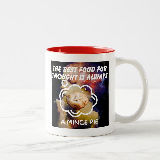 The Best Food For Thought - A Mince Pie Two-Tone Coffee Mug (Right)