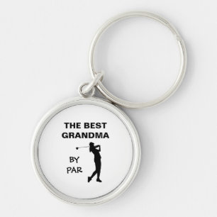 The Best Grandma By Par Golf Nana Golfer Pun Gram Keychain