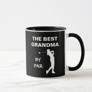 The Best Grandma By Par Golf Nana Gram Golfer Pun Mug