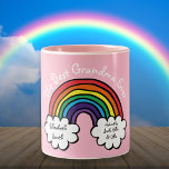 The Best Grandma Granny Ever Rainbow Pink Two-Tone Coffee Mug<br><div class="desc">Personalize for your special Grandma,  Grandmother,  Granny,  Nan or Nanny to create a unique gift for birthdays,  Christmas,  mother's day or any day you want to show how much she means to you. A perfect way to show her how amazing she is every day. Designed by Thisisnotme©</div>