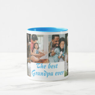 The best Grandpa Ever 4 photos sky Mug