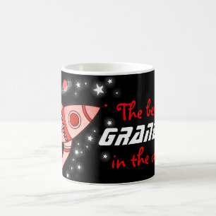 "The best grandson in the universe" red black mug