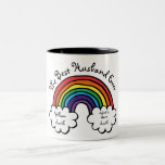 The Best Husband Ever Rainbow Two-Tone Coffee Mug<br><div class="desc">Personalize for your special husband to create a unique gift for birthdays,  anniversaries,  weddings,  Christmas or any day you want to show how much he means to you. A perfect way to show him how amazing he is. Designed by Thisisnotme©</div>