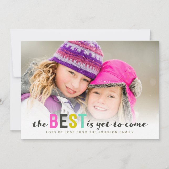 the BEST is yet to come | Christmas | Photo Card (Front)