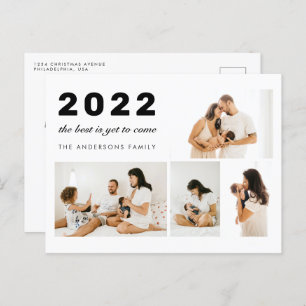 The Best is Yet to Come New Year 4 Photo Holiday Postcard