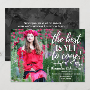 The Best is Yet to Come Overlay Photo Graduation Invitation