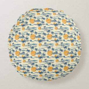 The Best Kind Of Therapy Is Tropical Therapy Round Pillow