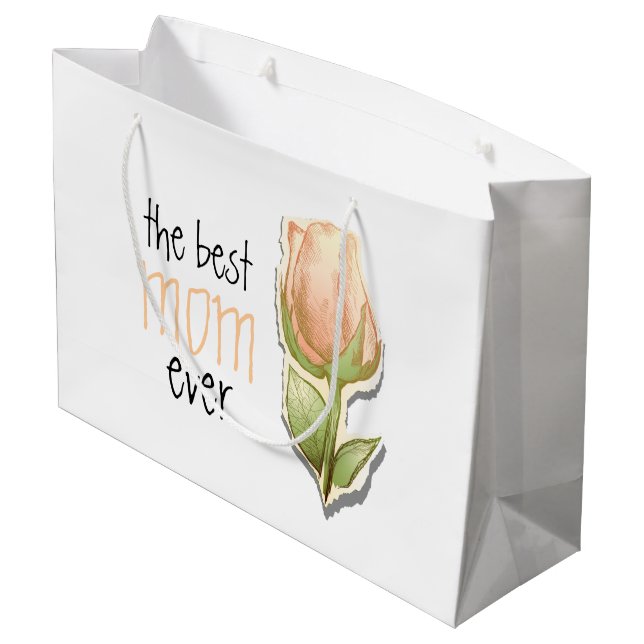 The best mom ever large gift bag (Back Angled)