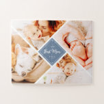 The Best Mom Ever Modern Custom Photos Jigsaw Puzzle<br><div class="desc">This simple and classic design is composed of serif typography and add a custom photo. "The Best Mom Ever" in the middle and surrounded by four photos of your mom,  mommy,  mother,  mum,  mama etc.</div>