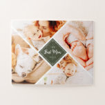 The Best Mom Ever Modern Custom Photos Jigsaw Puzzle<br><div class="desc">This simple and classic design is composed of serif typography and add a custom photo. "The Best Mom Ever" in the middle and surrounded by four photos of your mom, mommy, mother, mum, mama etc.</div>