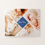 The Best Mom Ever Modern Custom Photos Jigsaw Puzzle<br><div class="desc">This simple and classic design is composed of serif typography and add a custom photo. "The Best Mom Ever" in the middle and surrounded by four photos of your mom,  mommy,  mother,  mum,  mama etc.</div>