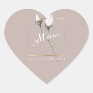 The best mom heart sticker