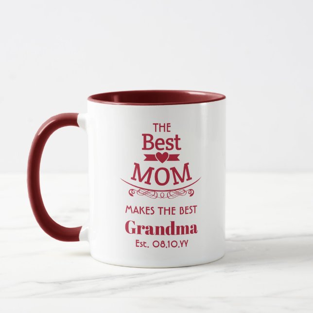 The Best MOM Makes The Best Grandma Personalized Mug (Left)