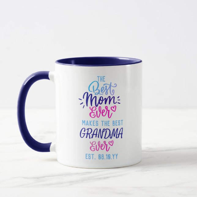 The Best MOM Makes The Best Grandma Personalized Mug (Left)