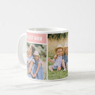 The Best Mom Pink Photo Collage Coffee Mug