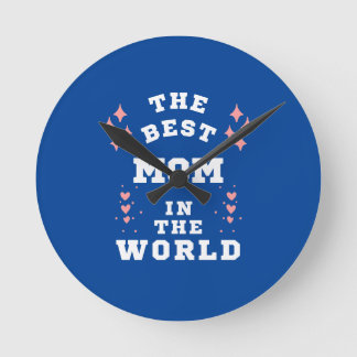 the best mom Throw Pillow Round Clock