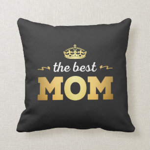 The Best Mom with crown Throw Pillow