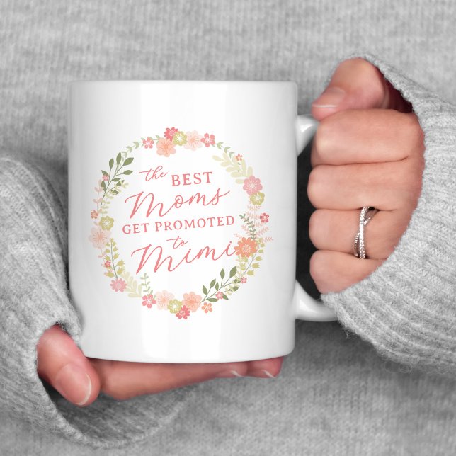 The Best Moms Get Promoted to Mimi Two-Tone Coffee Mug (Creator Uploaded)