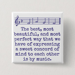 The Best Most Beautiful And Most Perfect - Music Q 2 Inch Square Button