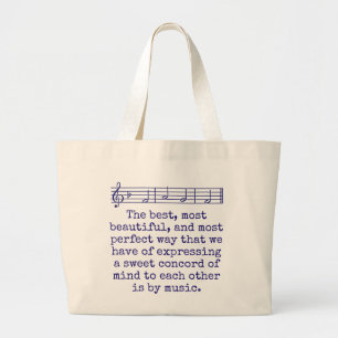 The Best Most Beautiful And Most Perfect - Music Q Large Tote Bag