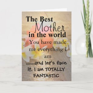 The Best Mother  in the world Card