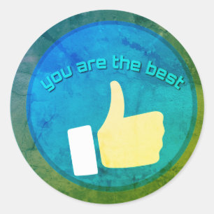The Best, Motivation, Click Classic Round Sticker