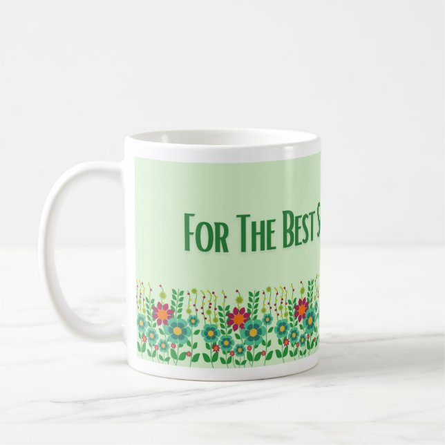 The best Nurse - Floral design Coffee Mug (Left)