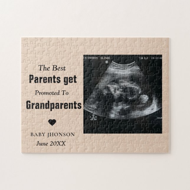 the best parents get promoted to Photo Ultrasound  Jigsaw Puzzle (Horizontal)