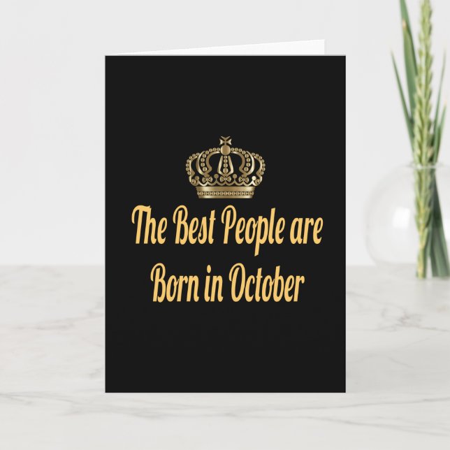 The Best People Are Born In October Card (Front)