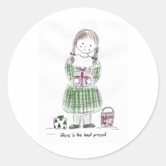 The_best_present Classic Round Sticker