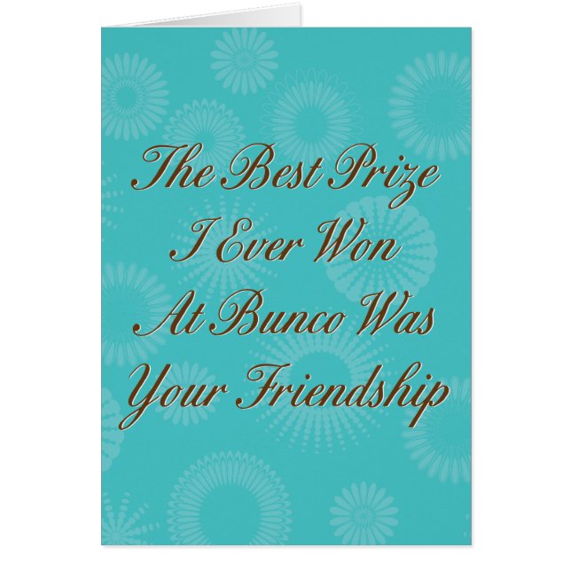 the best prize I ever won at Bunco (Front)