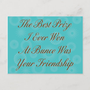 the best prize I ever won at Bunco Postcard