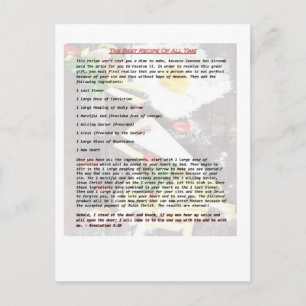 The Best Recipe of All Time - Gospel Tract Postcard