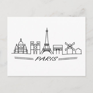 The best sights of Paris Postcard