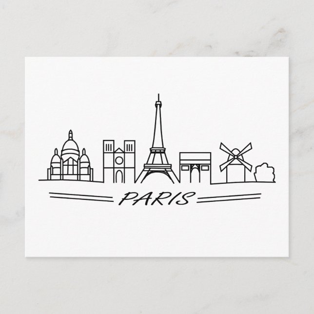 The best sights of Paris Postcard (Front)