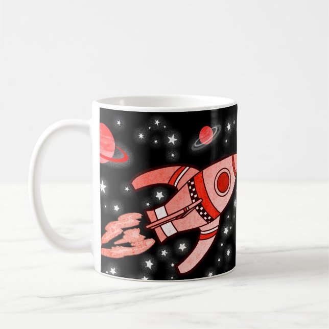 "The best son in the universe" red black mug (Left)