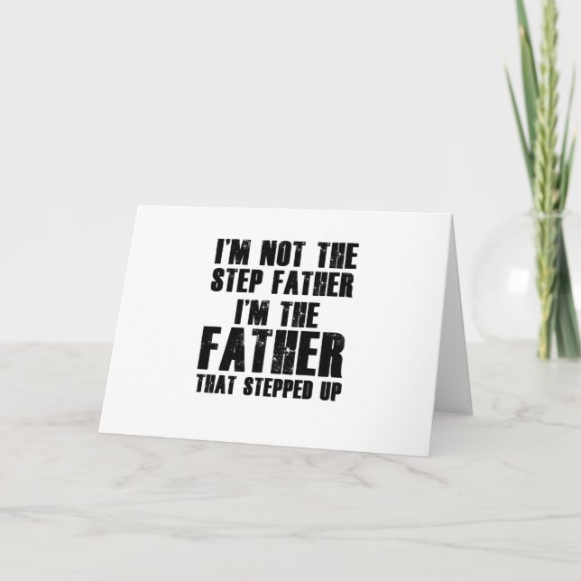 The Best step Father  step dad Card (Front)