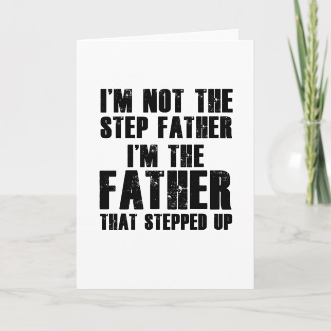 The Best step Father  step dad Card (Front)