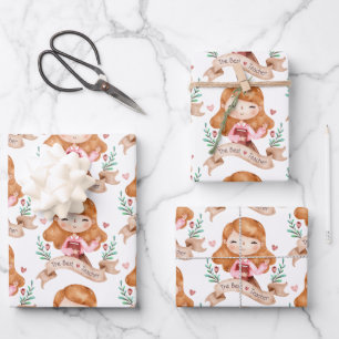 The Best Teacher Wrapping Paper Sheets 