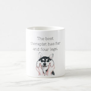 The best therapist has fur and four legs mug