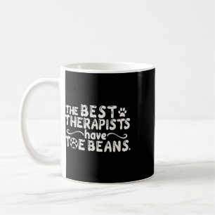 The Best Therapists Have Toe Beans Cat And Puppy H Coffee Mug
