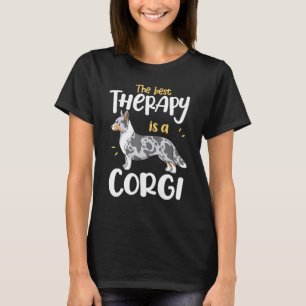 The Best Therapy Cardigan Welsh Corgi Dog Mom Dad T-Shirt