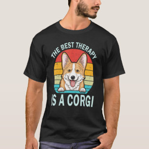 The Best Therapy Is A Corgi Pembroke Welsh Dog Mom T-Shirt