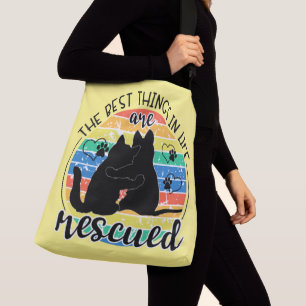 The Best Things In Life Are Rescued Dog Cat Crossbody Bag