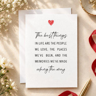 The Best Things in Life Heartfelt Festive Holiday Card