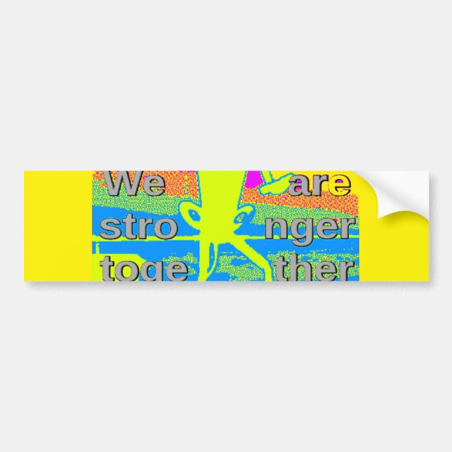 The Best USA Hope  Hillary Stronger Together Bumper Sticker (Front)
