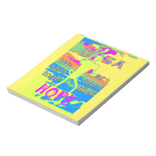 The Best USA Hope  Hillary Stronger Together Notepad